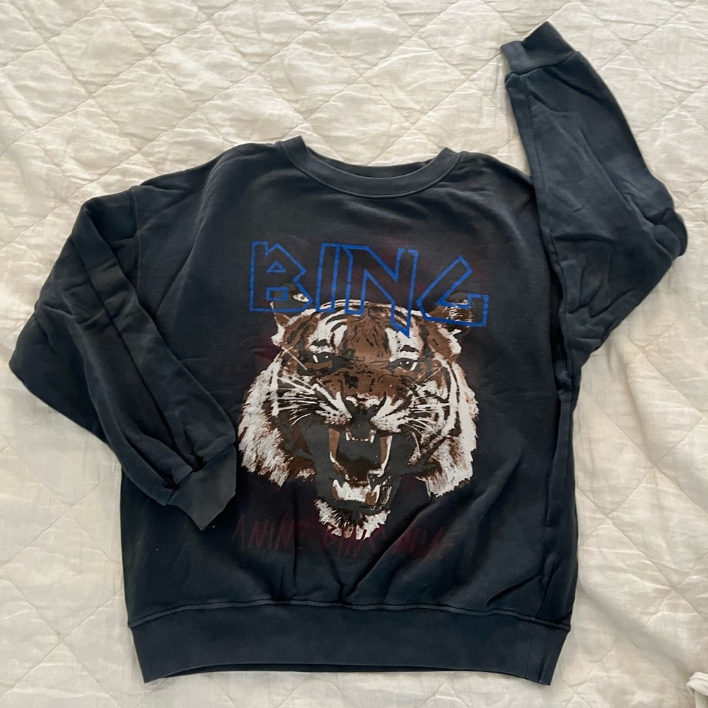 Anine Bing Ramona Tiger Sweatshirt Medium